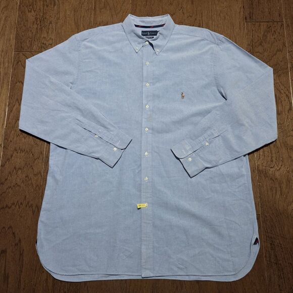 Ralph Lauren Oxford Button Down Shirt Mens 2XLT Long Sleeve Flesh Pony Tall - Picture 1 of 8